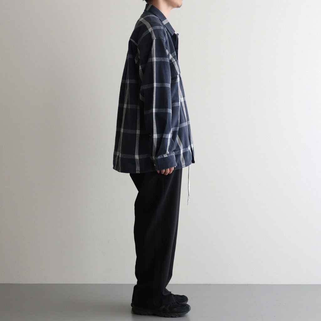 Flannel PALAKA Check Shirt #Navy [S25FG016]