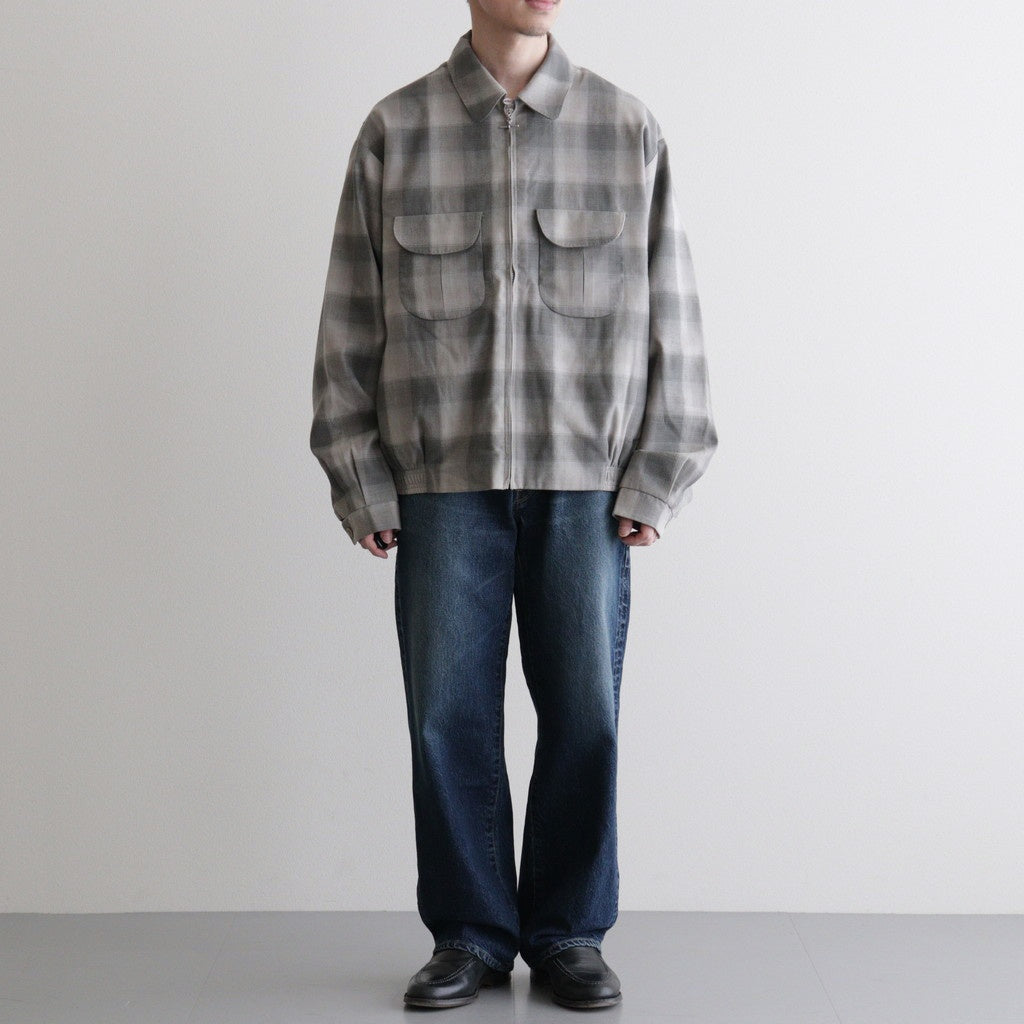 PLEATED-POCKET RICKY JACKET #GRAPHITE PLAID [261OJ-JK07]