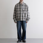 PLEATED-POCKET RICKY JACKET #GRAPHITE PLAID [261OJ-JK07]