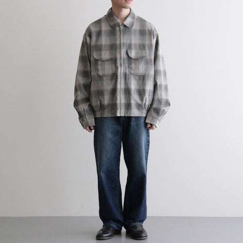 PLEATED-POCKET RICKY JACKET #GRAPHITE PLAID [261OJ-JK07]
