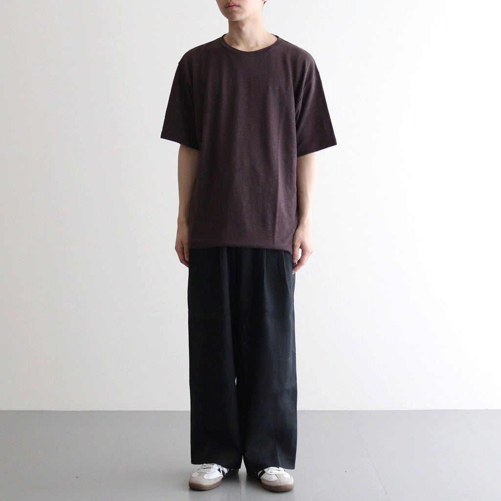 NORMANDY LINEN T-SHIRT #DARK BROWN [BN-25SM-066]