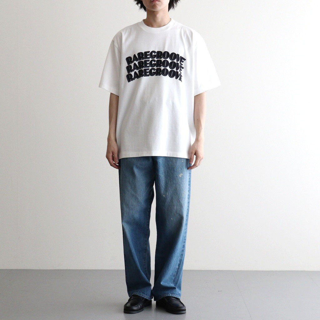 RAREGROOVE Print Tee WIDE #White×Black-PT [bROOTS25S34S26B]