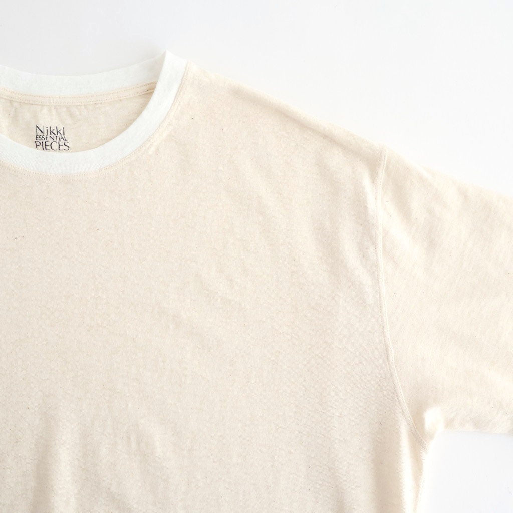 Slub Yarn Cotton２pack Tee #Natural×White / Blue×Navy [NEP-SS2611]