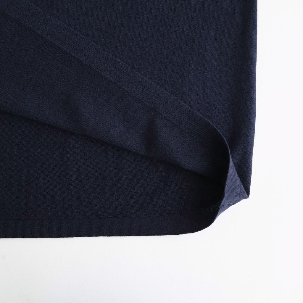 SILK COTTON SKIPPER KNIT #NAVY [26S-BIS-KN66]