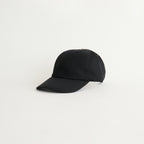 NYLON TWILL CURVED VISOR CAP #BLACK [Y01011]