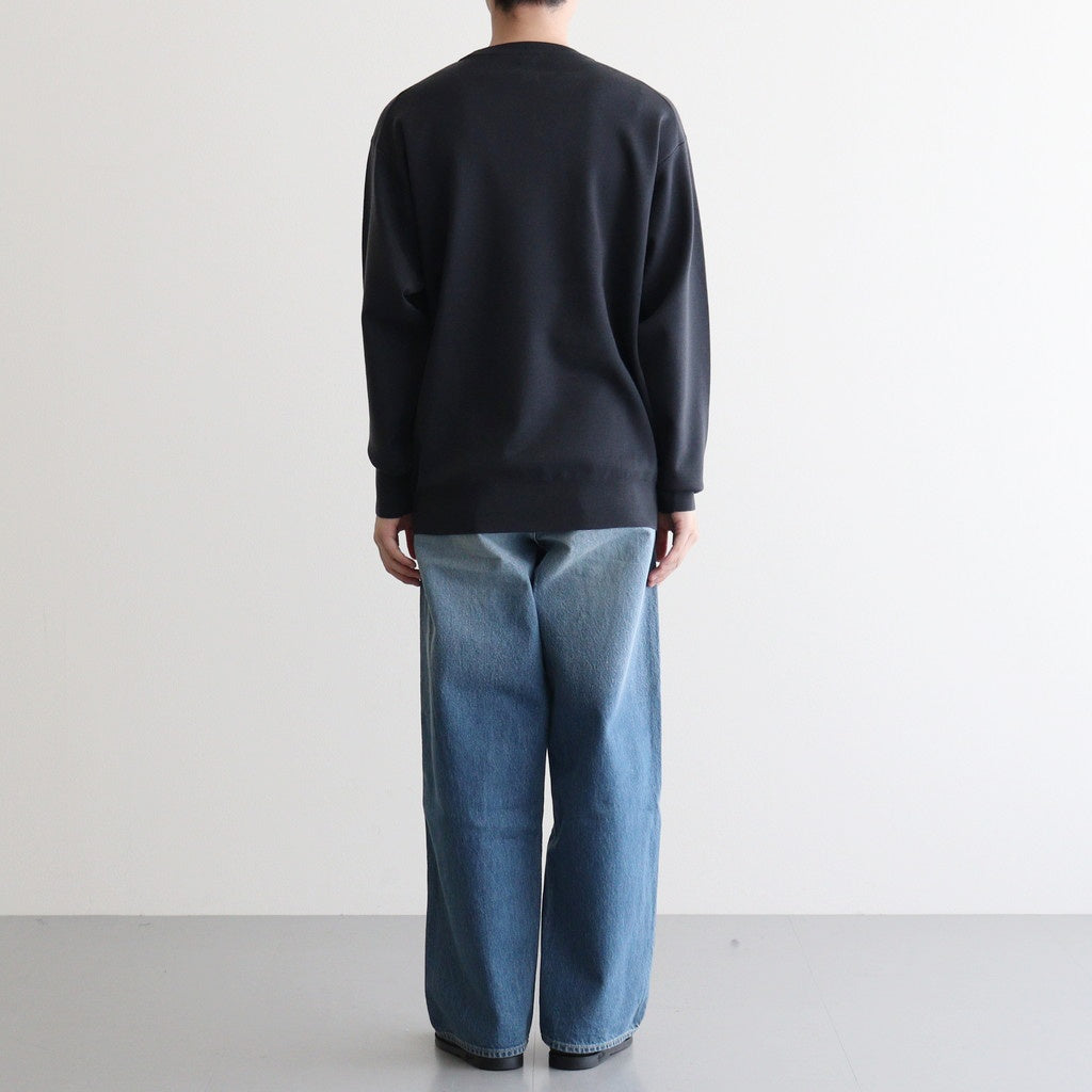 32G SMOOTH WOOL CLASSIC CREW NECK #CHARCOAL BLUE [BN-25FM-020]