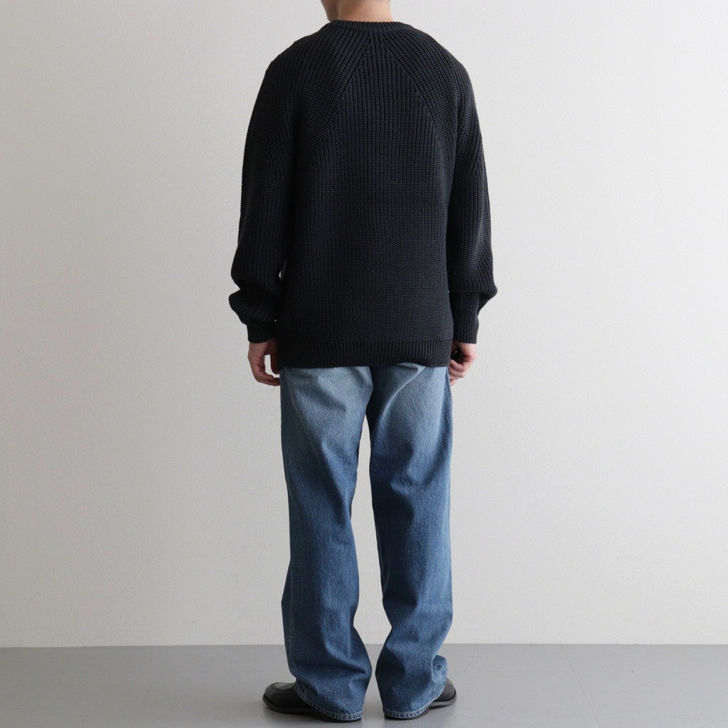 SIGNATURE CREW NECK #CHARCOAL BLUE [BN-25FM-038]