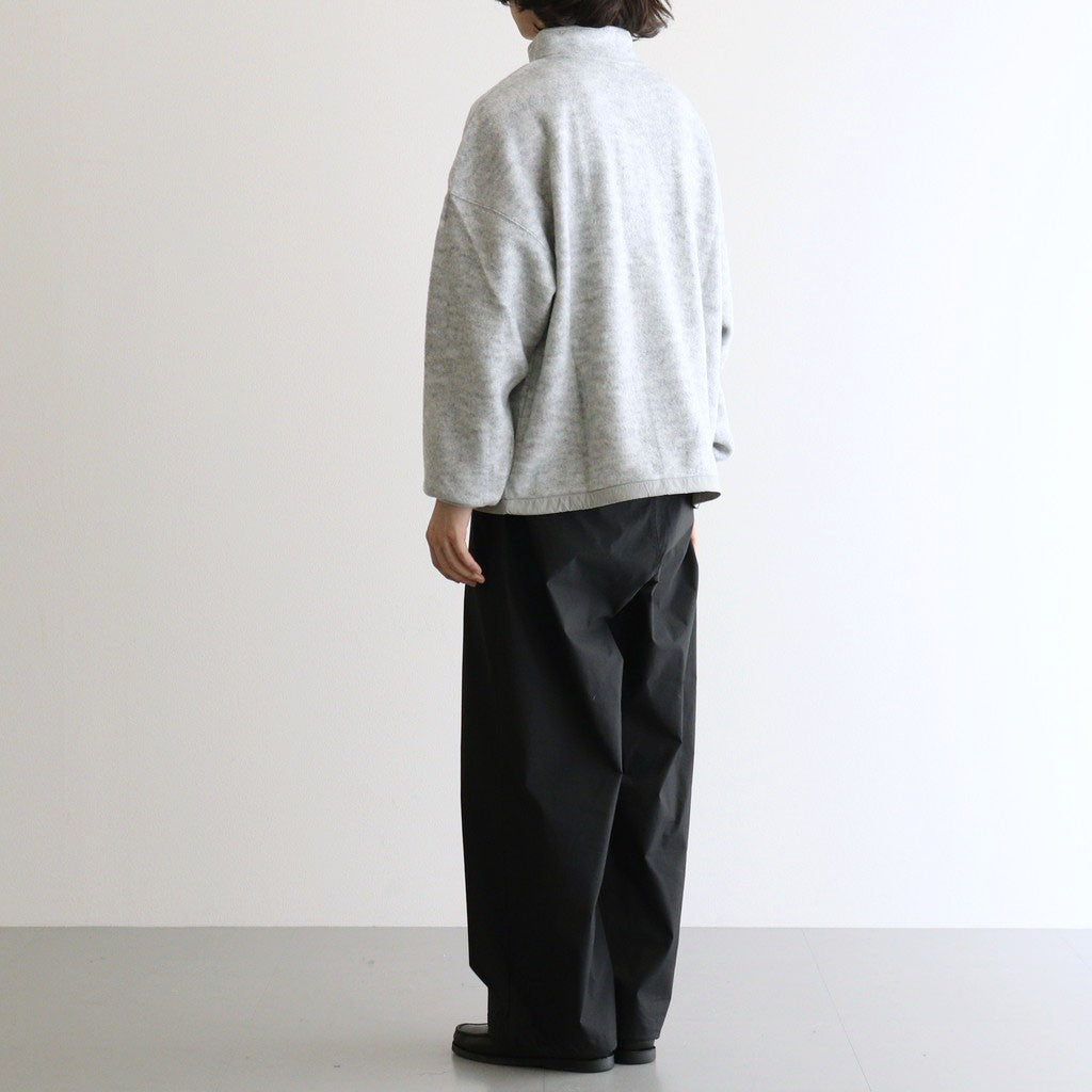 THERMAL FLEECE HALF ZIP TOP #LIGHT GREY [SM62MC002]
