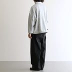 THERMAL FLEECE HALF ZIP TOP #LIGHT GREY [SM62MC002]