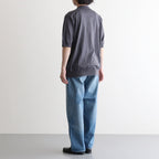 CARIBBEAN SEAISLAND COTTON POLO SHORT SLEEVE #CHARCOAL [BN-26SM-064]