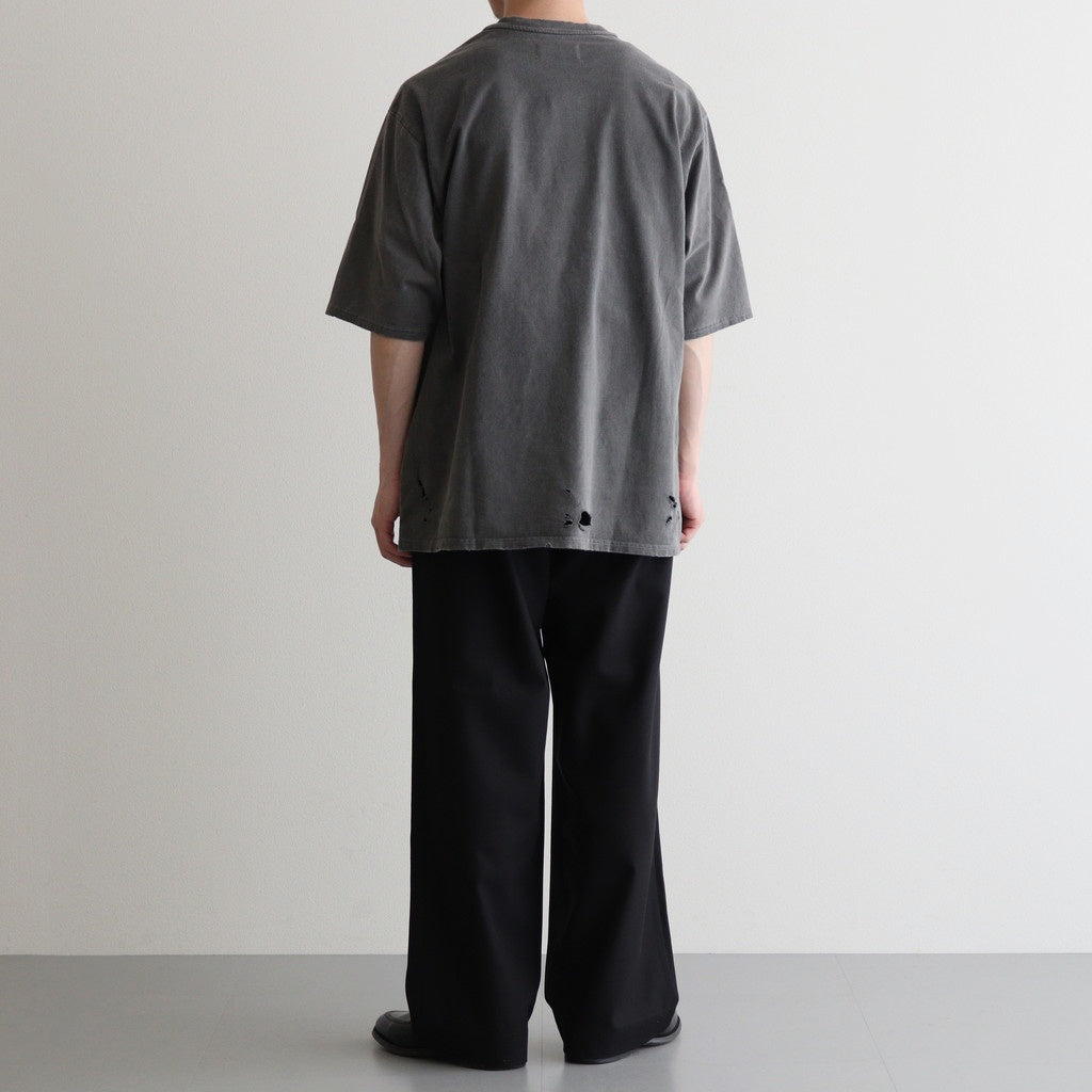 DOUBLE PLEATED EASY TROUSERS #BLACK [A25C04PT02C]