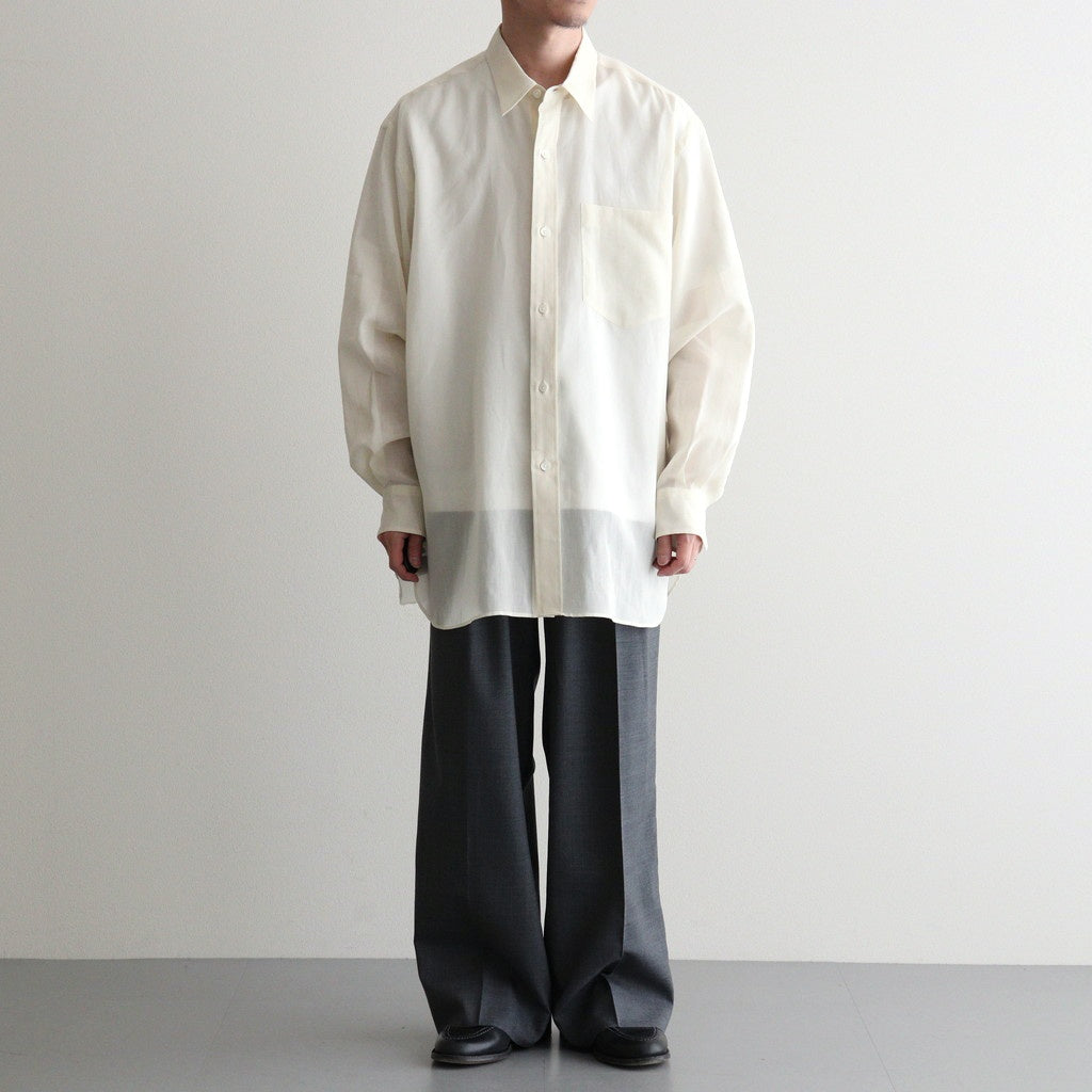 COTTON VOILE LAWN LONG SLEEVE SH #060 LIGHT YELLOW [17061 50081]