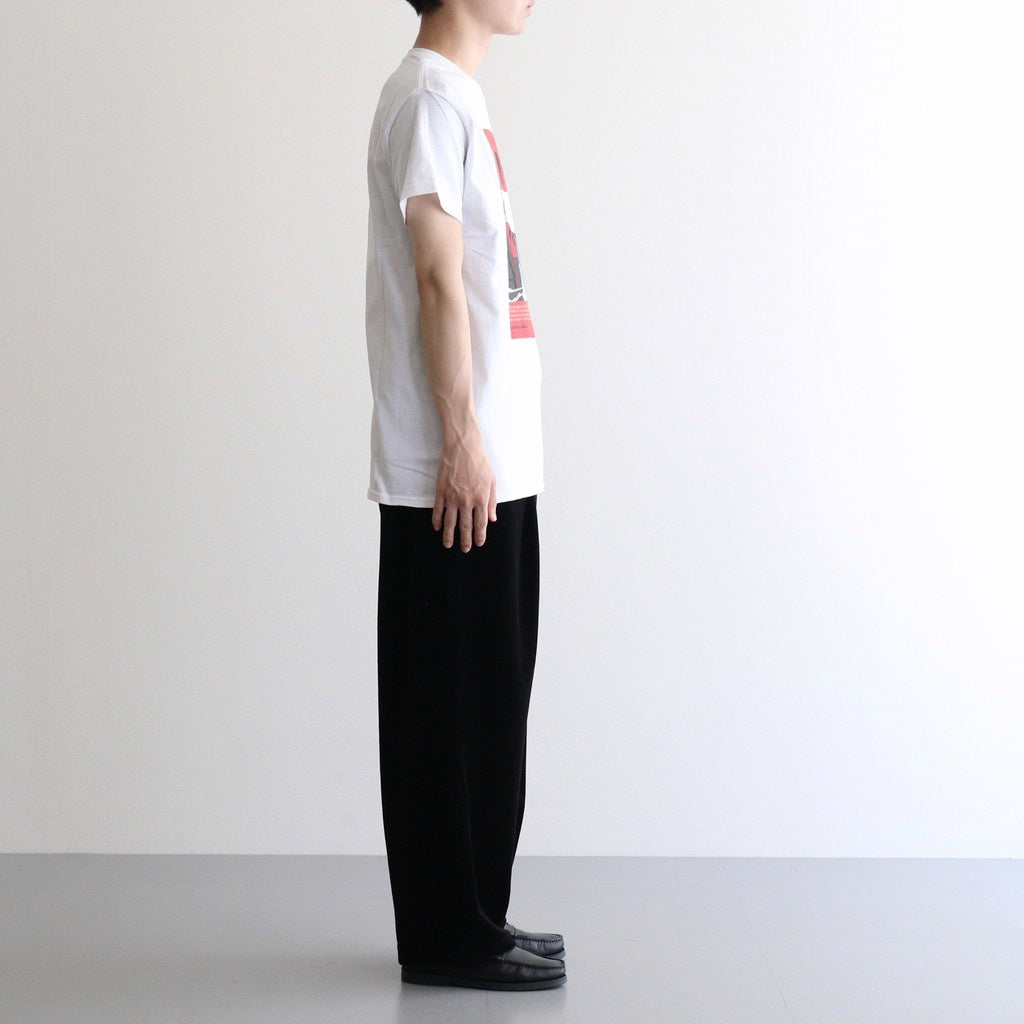 SHORT SLEEVE PRINT-T "NO SWEAT" #WHITE [DNA25T03]