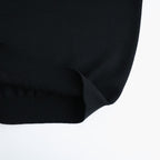 SOLID WOOL SMOOTH CREW NECK #BLACK [BN-26FM-056]