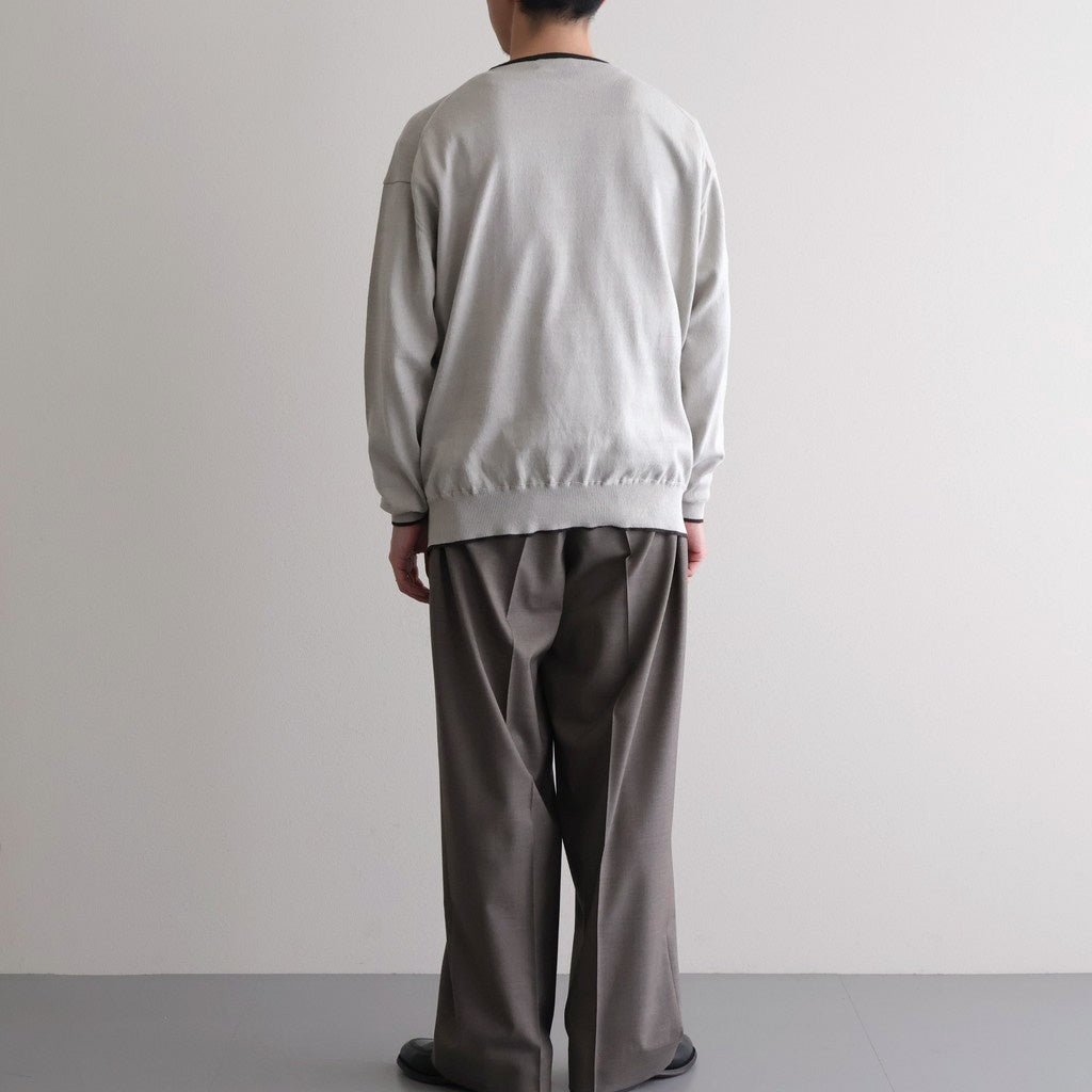 Cotton Silk Henleyneck #Silver Gray [NEP-SS2627]
