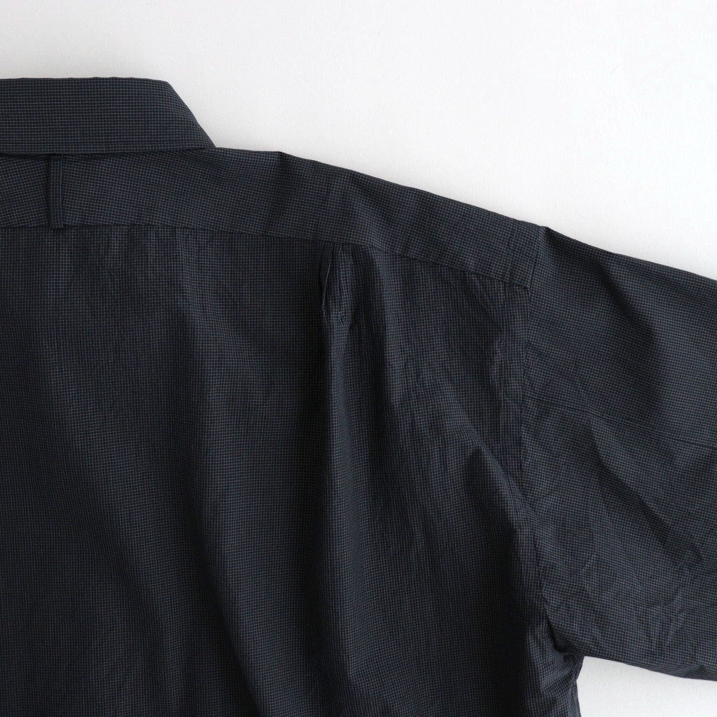 Cottton Silk Check Standard Shirt #Black Check [NEP-SS2645]