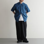 Nylon Taffeta Field S/S Shirt #Teal Blue [N25SG055]