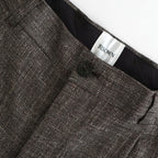 WOOL LINEN 1TUCK SLACKS #MIX BLACK [26S-BIS-PT03M]