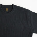 SOLID WOOL RIB CREW NECK #CHARCOAL BLUE [BN-25FM-042]