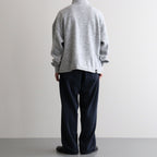 THERMAL FLEECE HALF ZIP TOP #LIGHT GREY [SM62MC002]