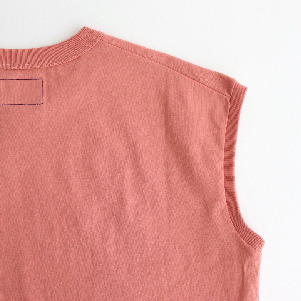 Cotton Jersey Sleeveless Tee #Pink Ginger [N25SH059]