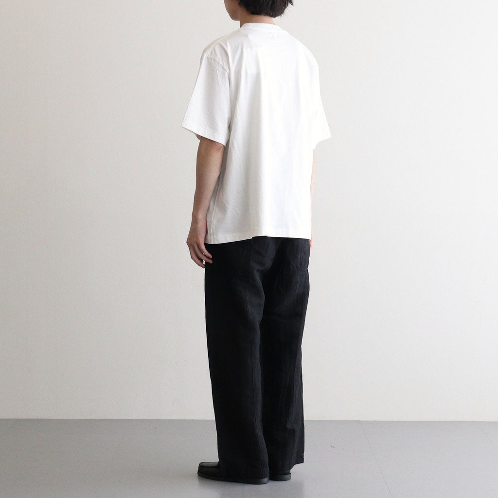 b Patch Tee WIDE #White×Charcoal [bROOTS25S34S26C]
