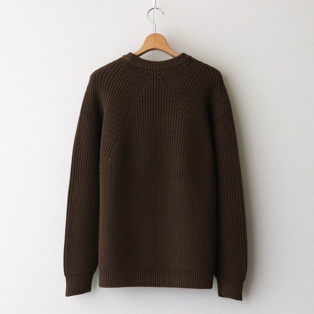 SIGNATURE CREW NECK #OLIVE [BN-24FM-037]