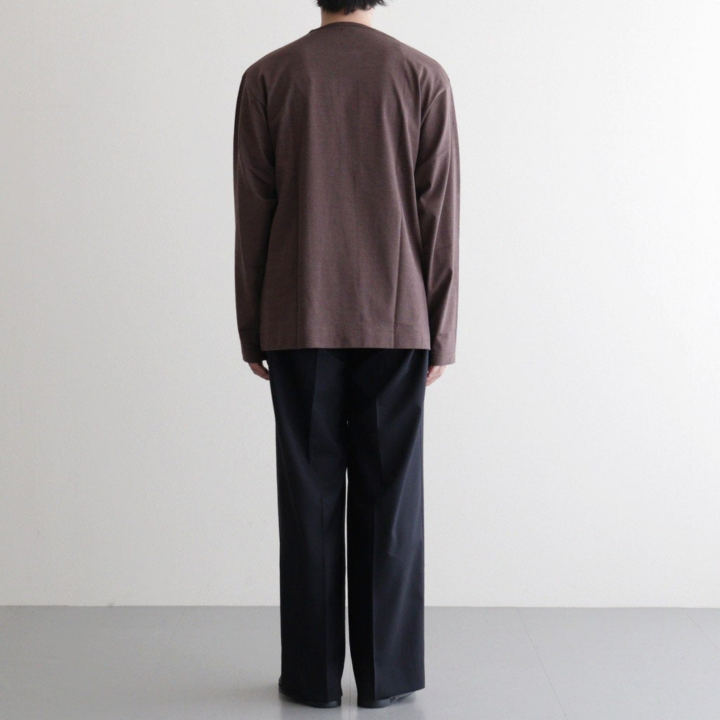 Wool Tropical 2tuck Wide Tapered Trousers #Navy [NEP-SS2605]