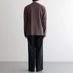 Wool Tropical 2tuck Wide Tapered Trousers #Navy [NEP-SS2605]