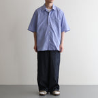 Chambray Open-Collar Shirt #Saxe [BHS25S021]