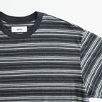 CREW NECK TEE #GRAY BORDER [M26A12CS02B]