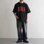 BRITPOP Print Tee WIDE #InkBlack×Red-PT [bROOTS25S34A]