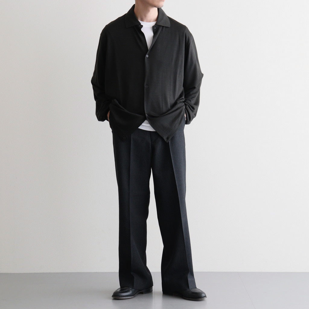 REGULAR FIT STRAIGHT TROUSERS #GRAY BIRD’S-EYE [M26C10PT03C]