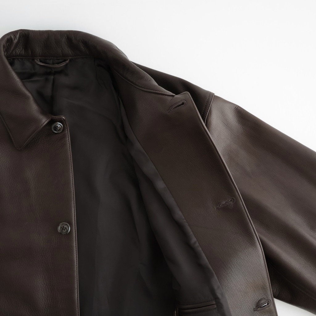 Steer Leather Coverall #DarkBrown [BHS25F002F26]