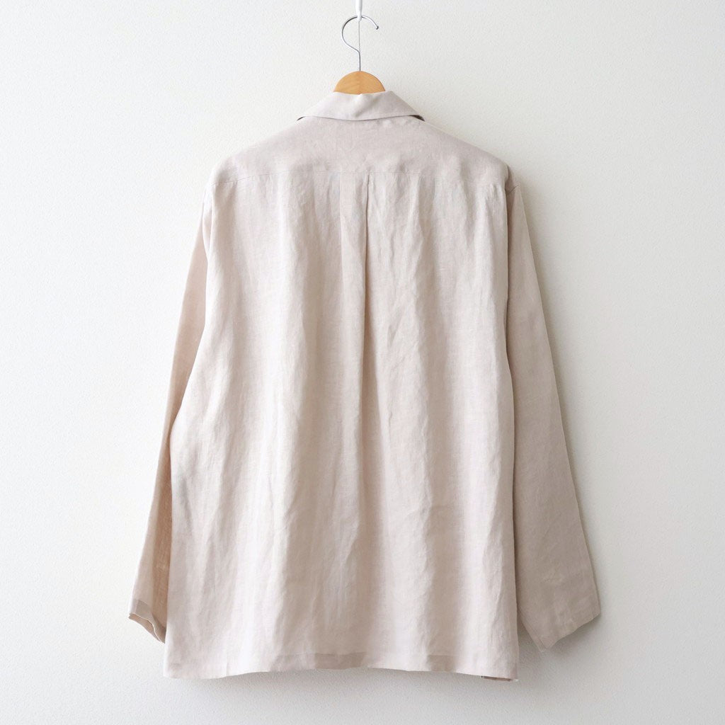 COMFORT FIT OPEN COLLAR SHIRT #TAUPE [A26A22SH02C]