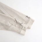 ORIGINAL PRINTED OPEN COLLAR SHIRTS (ANIMAL DRAWING) Long-sleeve #IVORY [261OJ-SH18]