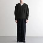 Wool Harf Cardigan ST V-neck #KHAKI [NEP-AW2403]