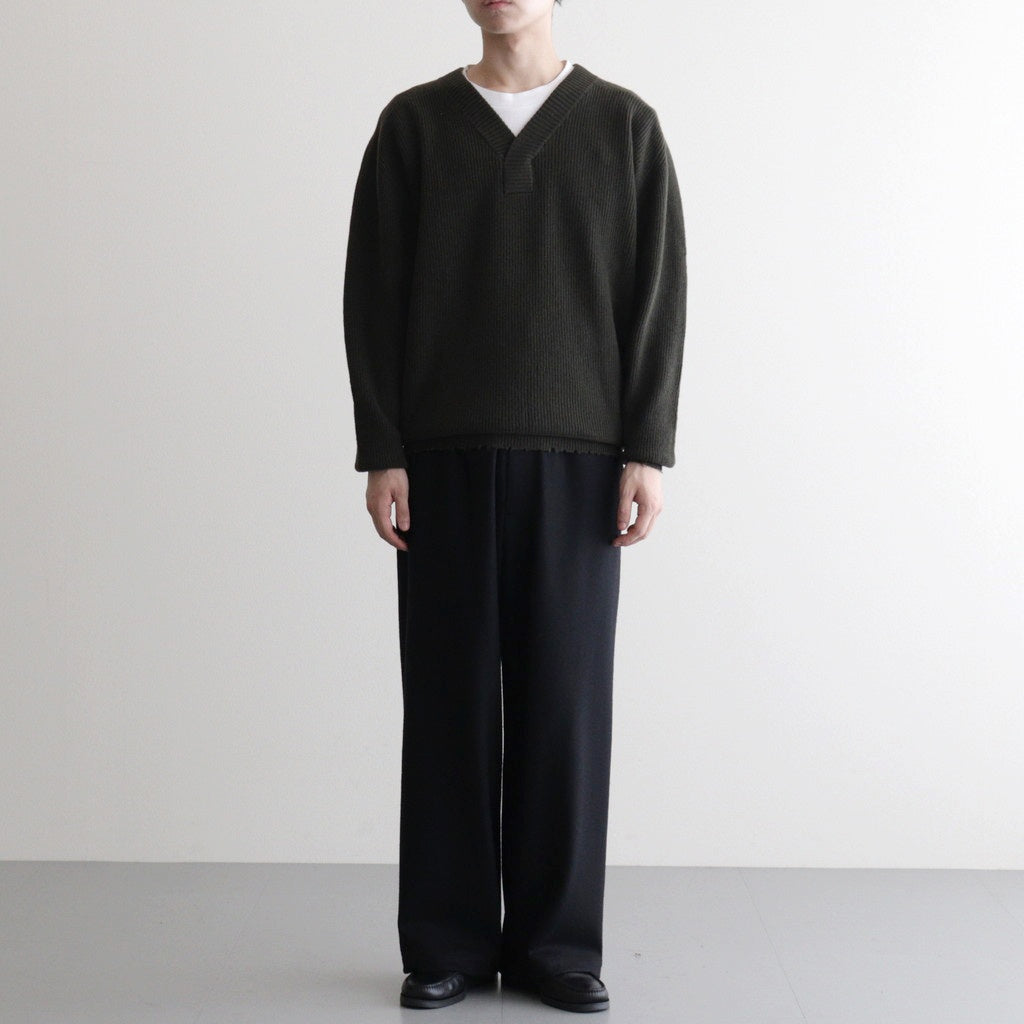 Wool Harf Cardigan ST V-neck #KHAKI [NEP-AW2403]
