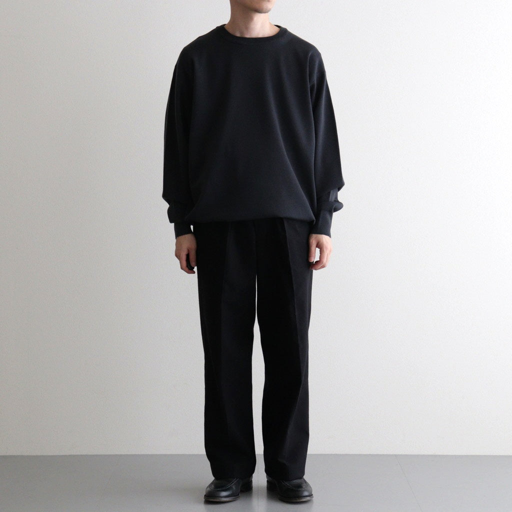 DOUBLE-PLEATED SMARTY TROUSER #ONYX [252OJ-PT08] - Diffusion 三重