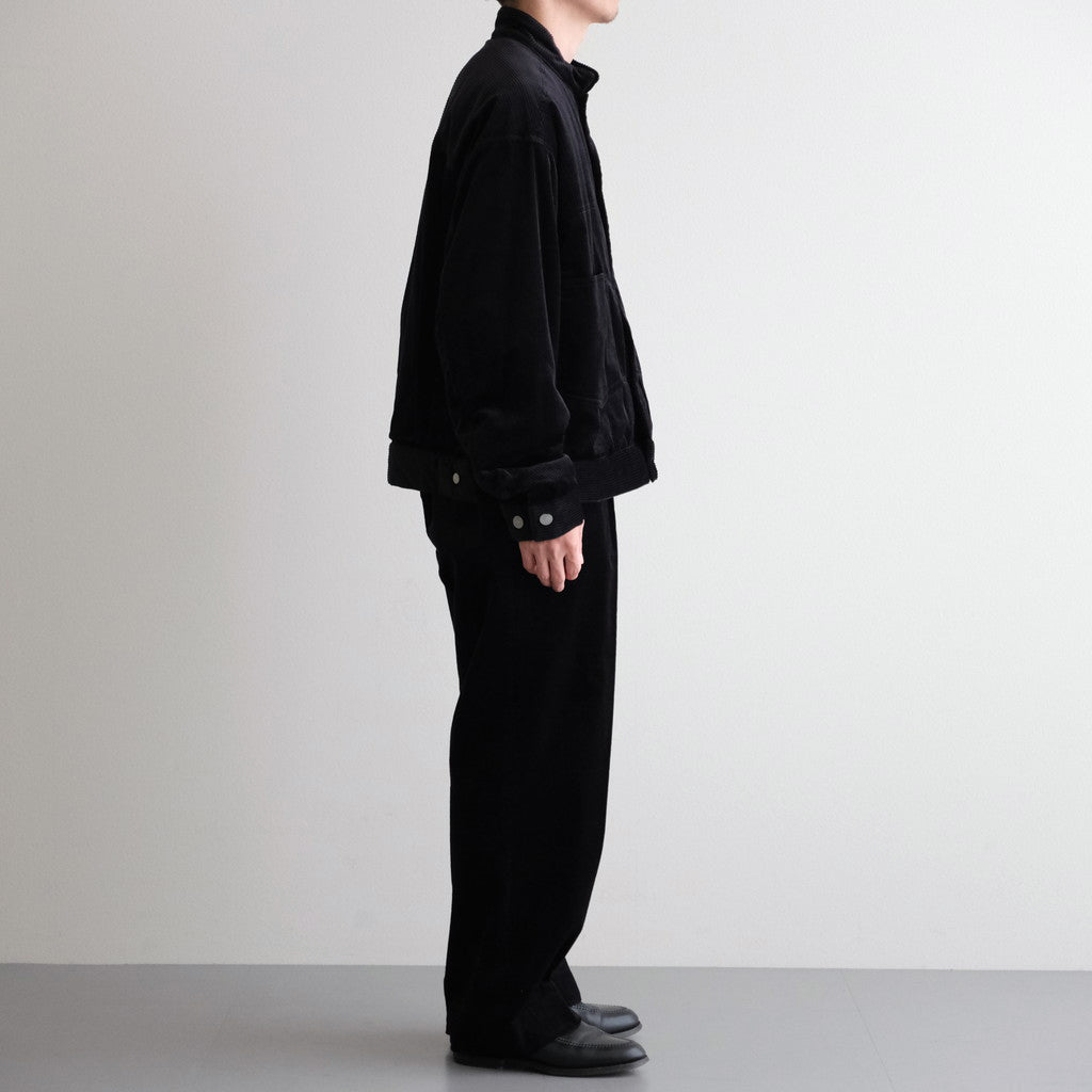 PUFFED MANDARIN COLLAR WORK JACKET #BLACK [A25C13BL01C]