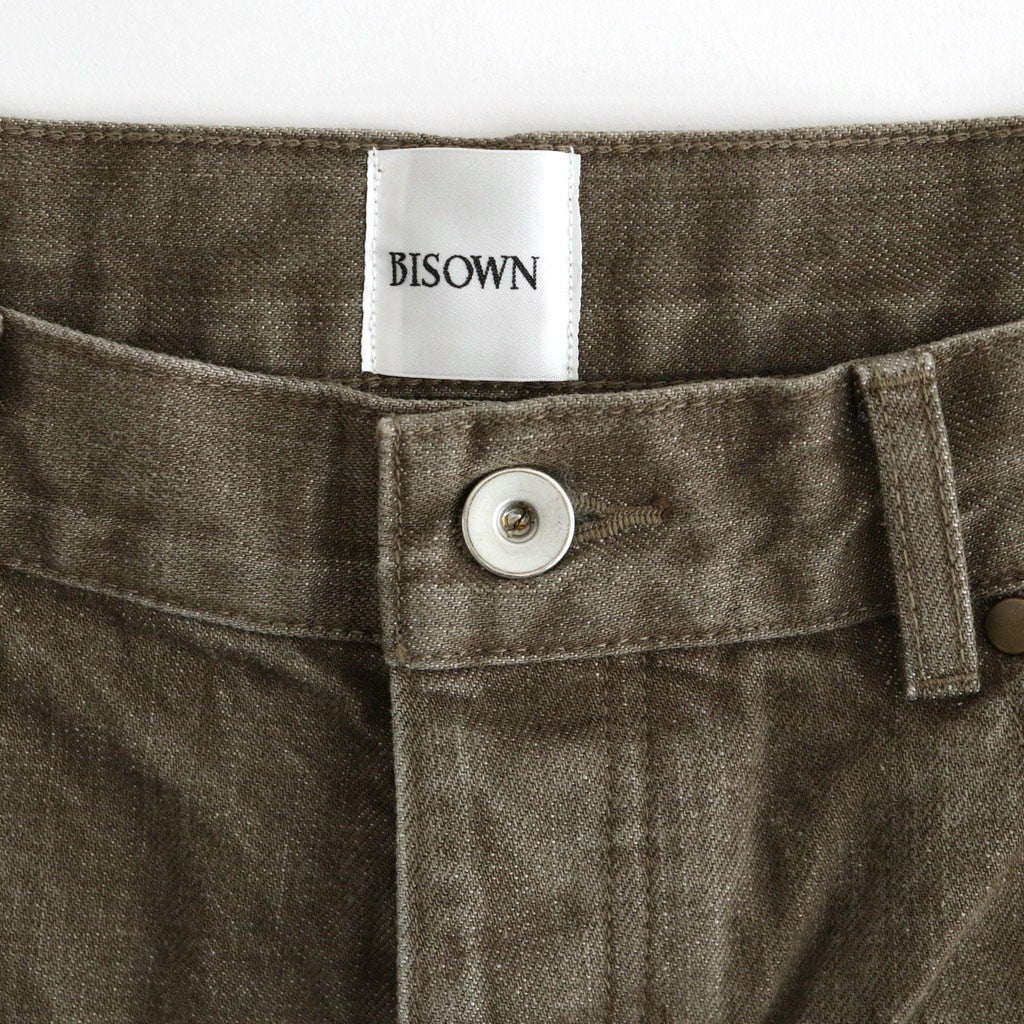 PURE STRAIGHT KHAKI DENIM #KHAKI [26W-BIS-PT05K]