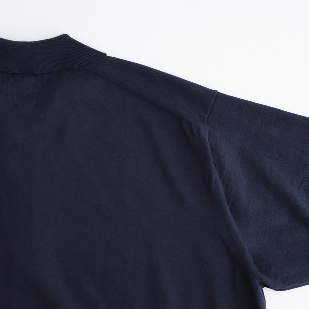 CARIBBEAN SEAISLAND COTTON POLO SHORT SLEEVE #NAVY [BN-26SM-064]
