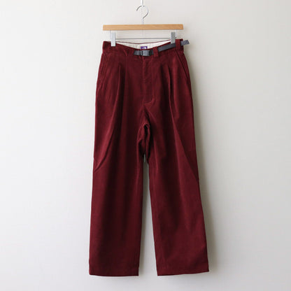 Corduroy Field Tuck Pants #Burgundy [N24FC025]