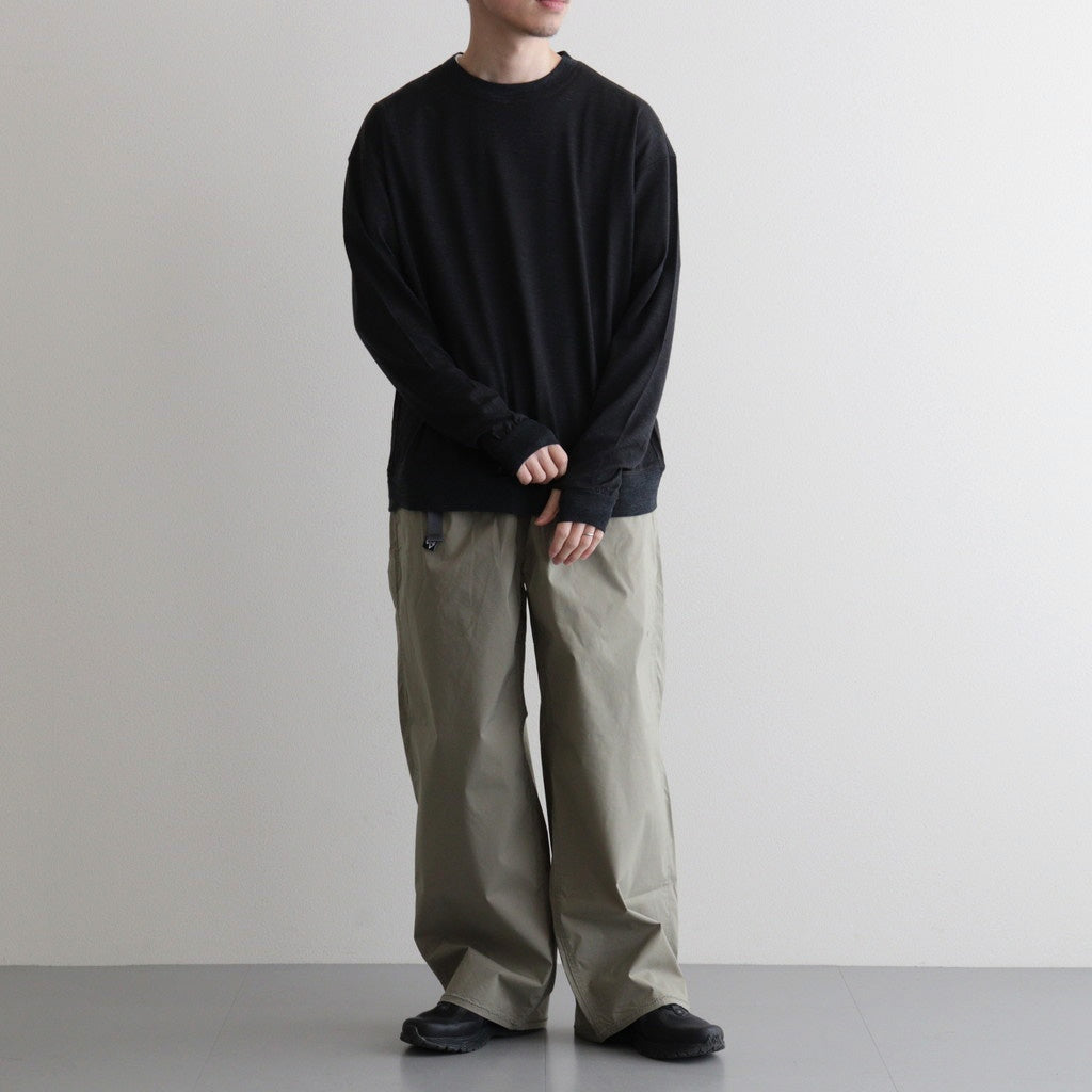 Washable Japanese Merino L/S Tee #CHARCOAL [SM61MC002]