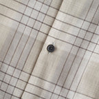 OPEN COLLAR S/S SHIRT #SAGE CHECK [M26A18SH02B]