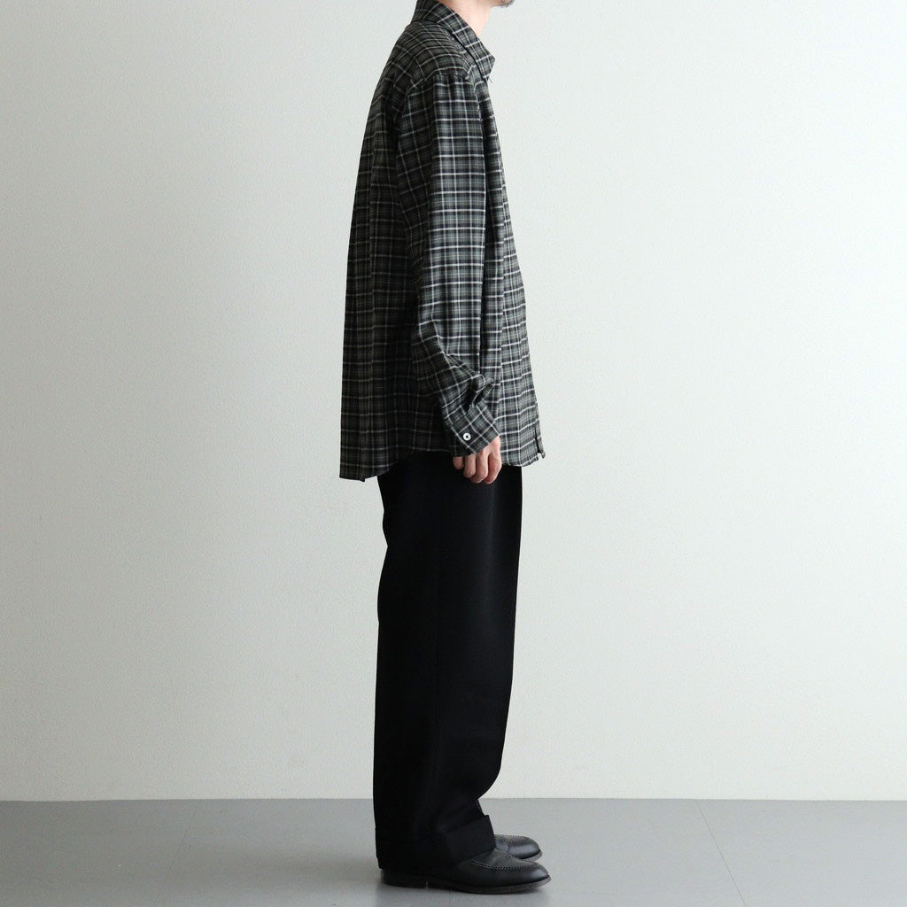 ZIP SHIRT #MOSS GRAY CHECK [A26C17SH03C]