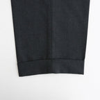 DOUBLE PLEATED SEMI EASY TROUSERS #CHARCOAL [A26C07PT02C]