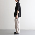 OPEN COLLAR S/S SHIRT #BLACK [M26A16SH01B]