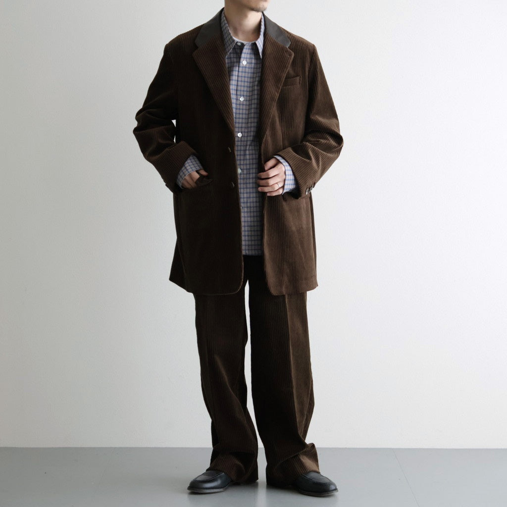 MIXED-WALE CORDUROY TAILORED JACKET #BROWN [26W-BIS-JK11]
