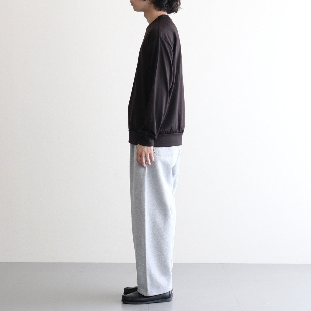 CREW NECK L/S TEE #DARK BROWN [M26C15CS03C]